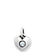 James Avery Keepsake Heart Birthstone with Lab-Created Gem Charm - Image 3