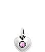 James Avery Keepsake Heart Birthstone with Lab-Created Gem Charm - Image 6