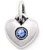 James Avery Keepsake Heart Birthstone with Lab-Created Gem Charm - Image 1