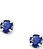 James Avery Lab-Created Birthstone Ear Posts, Color:Sterling/Blue Sapphire - Image 1