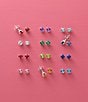 James Avery Lab-Created Birthstone Ear Posts, Color:Sterling/Ruby - Image 2