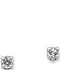 James Avery Lab-Created White Sapphire Stud Earrings, Color:Sterling Silver - Image 1