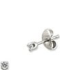 James Avery Lab-Created White Sapphire Stud Earrings, Color:Sterling Silver - Image 2