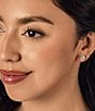 James Avery Lab-Created White Sapphire Stud Earrings, Color:Sterling Silver - Image 3