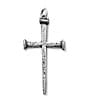 Color:Sterling Silver - Image 2 - Large Nail Head Cross Pendant