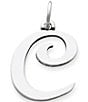 Color:C - Image 1 - Large Script Initial Pendant Charm