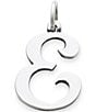 Color:E - Image 1 - Large Script Initial Pendant Charm