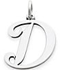 Color:D - Image 1 - Large Script Initial Pendant Charm