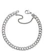 Color:Sterling Silver - Image 1 - Light Double Curb Charm Bracelet