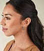 James Avery Long Stemmed Rose Sterling Silver Hoop Earrings - Image 6