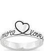 Color:Sterling Silver - Image 1 - Love You More Ring