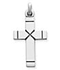 Color:Sterling Silver - Image 1 - Sterling Silver Large Plain Latin Cross Pendant