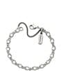 Color:Sterling Silver - Image 1 - Medium Twist Charm Bracelet
