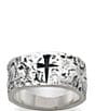 Color:Sterling Silver - Image 1 - Men's Mark Of the Cross Ring