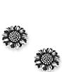 Color:Sterling Silver - Image 1 - Mini Sunflower Stud Earrings