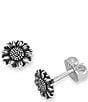 Color:Sterling Silver - Image 2 - Mini Sunflower Stud Earrings