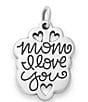 Color:Sterling Silver - Image 1 - #double;Mom I Love You#double; Charm
