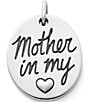 James Avery Mother in my Heart Charm, Color:Silver - Image 1