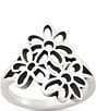 Color:Sterling Silver - Image 1 - Open Floral Band Ring