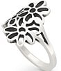 James Avery Open Floral Band Ring, Color:Sterling Silver - Image 2