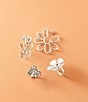 James Avery Open Floral Band Ring, Color:Sterling Silver - Image 3