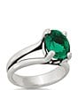 James Avery Oval Lab-Created Emerald Gemstone Ring - Image 2
