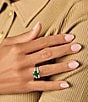 James Avery Oval Lab-Created Emerald Gemstone Ring - Image 3