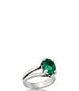 James Avery Oval Lab-Created Emerald Gemstone Ring - Image 2