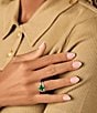 James Avery Oval Lab-Created Emerald Gemstone Ring - Image 3