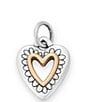 Color:Sterling Bronze - Image 1 - Petite Framed Heart Charm