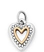 James Avery Petite Framed Heart Charm, Color:Sterling Bronze - Image 1