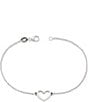 James Avery Petite Heart Link Bracelet, Color:Silver - Image 1