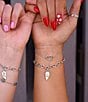 James Avery Petite Heart Link Bracelet, Color:Silver - Image 2