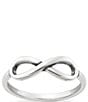 Color:Sterling Silver - Image 1 - Petite Infinity Ring