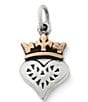 James Avery Queen of My Heart Charm, Color:Sterling Bronze - Image 1