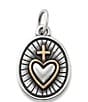 Color:Sterling Bronze - Image 1 - Radiant Sacred Heart Charm