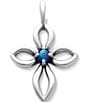 James Avery Remembrance Cross October Birthstone with Pink Sapphire Charm - Image 1
