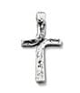 Color:Sterling Silver - Image 2 - Rustic Cross Sterling Silver Pendant