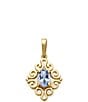 James Avery 14K Gold Scrolled Lab-Created Birthstone Pendant - Image 4