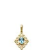 James Avery 14K Gold Enhanced Gem Birthstone Scrolled Pendant - Image 1