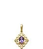 James Avery 14K Gold Scrolled Lab-Created Birthstone Pendant - Image 3