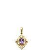 James Avery 14K Gold Enhanced Gem Birthstone Scrolled Pendant - Image 3