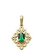 James Avery 14K Gold Scrolled Lab-Created Birthstone Pendant - Image 5