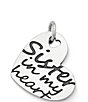 Color:Silver - Image 1 - Sister in My Heart Charm
