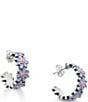 James Avery Small Enamel Floral Hoop Earrings - Image 4