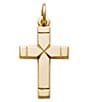 Color:Gold - Image 1 - Small 14K Gold Plain Latin Cross Charm