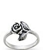Color:Sterling Silver - Image 1 - Small Rose Ring