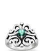 James Avery Spanish Birthstone Lace Ring with Lab-Created Gem, Color:Sterling Emerald - Image 1