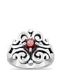 James Avery Spanish Birthstone Lace Ring with Lab-Created Gem, Color:Sterling Garnet - Image 1