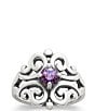 James Avery Spanish Birthstone Lace Ring with Lab-Created Gem, Color:Silver/Alexandrite - Image 1